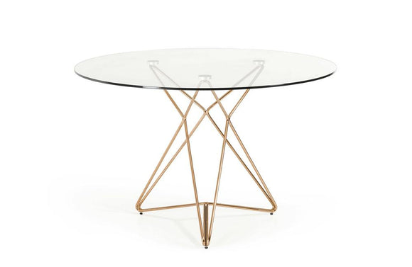 Ashland Modern Glass Round Dining Table