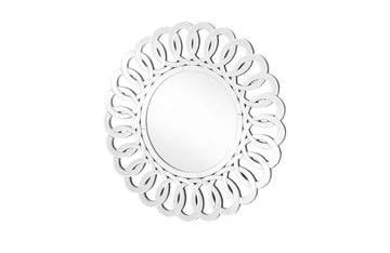Contemporary Wall Mirror in Clear Round