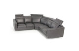Ethan Modern Black Leather Sectional Sofa