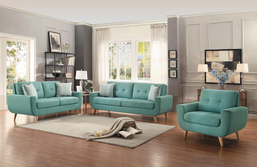 Lewis Teal Sofa Set 909 In A