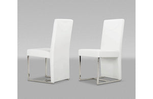 Misha Modern White Leatherette Dining Chair