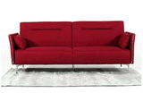 Davenport Modern Fabric Sofa Bed Red