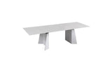 Maderon Dining Table Gray Glass Top