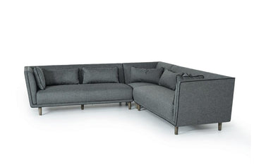 Conway Modern Gray Fabric Sectional Sofa