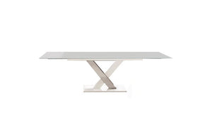 Cyrus Dining Table Gray Glass Top