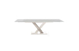 Cyrus Dining Table Gray Glass Top