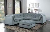 Jessica Blue Modular 5PC Sectional Sofa