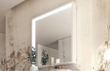 Oro White Mirror for Single dresser