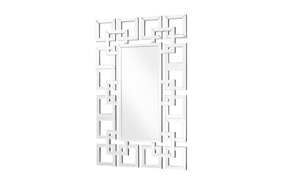 Contemporary Wall Mirror in Clear Rectangle