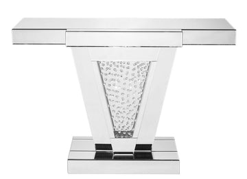 Rectangle Console Table in Clear Mirror Finish