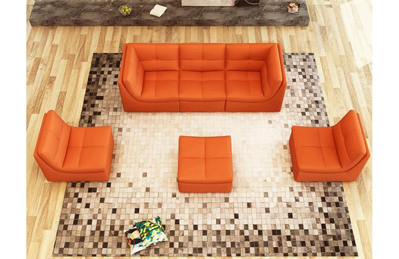 Daphne 6pc Sofa Set Orange
