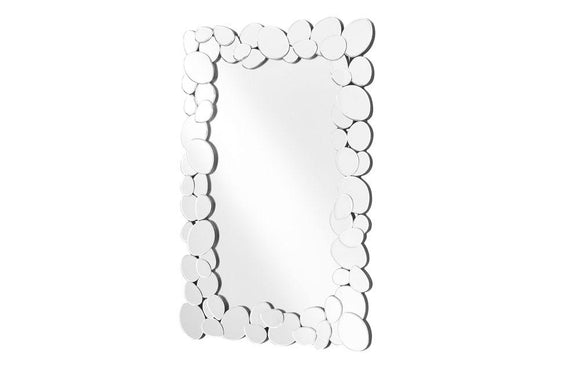 Contemporary Modern Mirror in Clear Rectangle