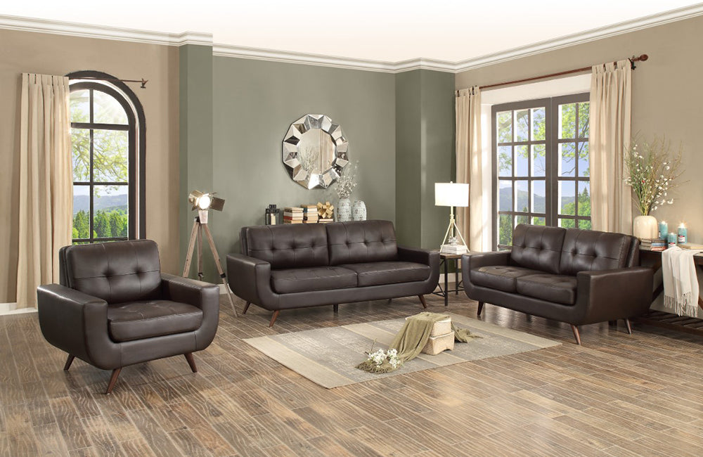 Lewis Brown Sofa Set 909 In A