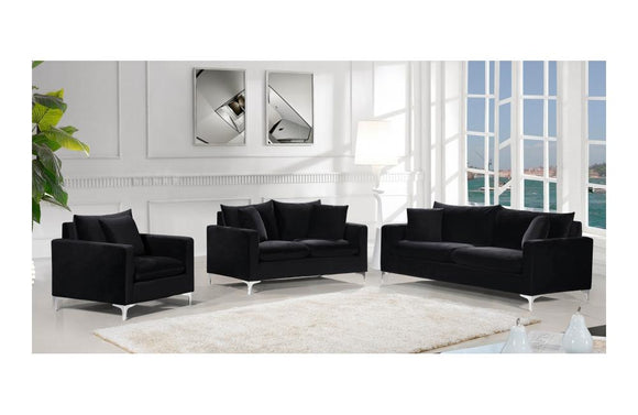 Dottie Chrome Black sofa set