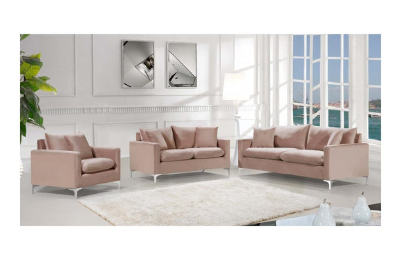 Dottie Chrome Pink sofa set