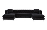 Avri Black Sectional Sofa