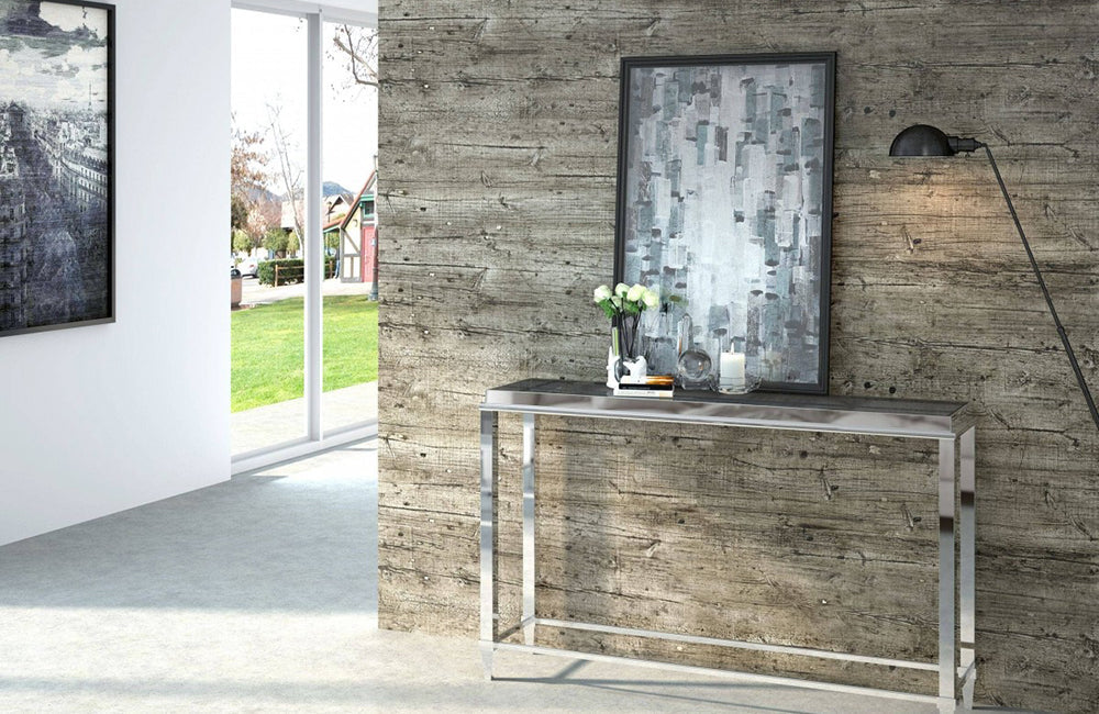 Modrest Agar Modern Glass & Stainless Steel Console Table | VIG ...