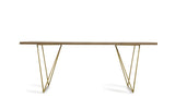 Marcia Modern Tobacco & Antique Brass Dining Table