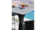 Oasi Outdoor bar table with STONE top