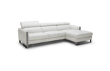 Alanzo White Reclining Leather Sectional Sofa