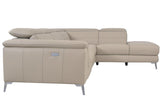 Michelle Taupe Reclining Leather Sectional Sofa