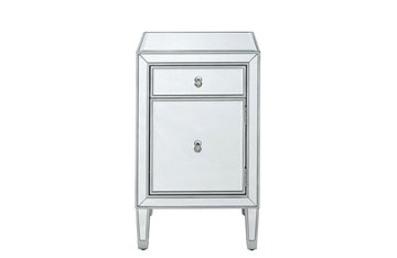 1 Drawer in Antique Silver Paint Nighstand