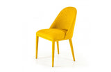 Brooke Modern Fabric Dining Chair Yellow