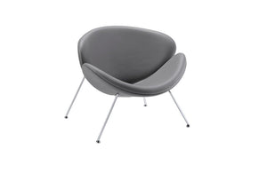 Anais Contemporary Leatherette Accent Chair Gray