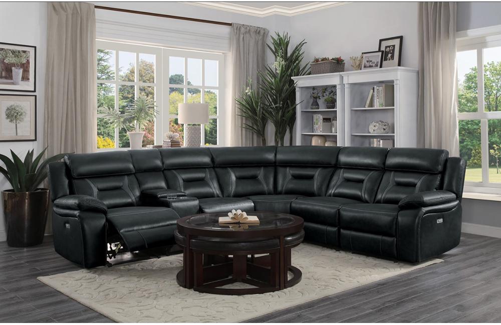 Arlington Black  Reclining Sectional Sofa