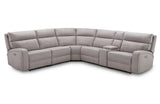 Rome Light Gray Fabric Reclining Sectional Sofa