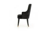 Larissa Velvet Fabric Dining Chair Black