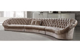 Cosmopolitan Modern Fabric Sectional Sofa Beige