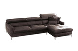 Stefano Brown Leather Sectional Sofa