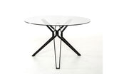 Soiree Modern Glass Round Dining Table