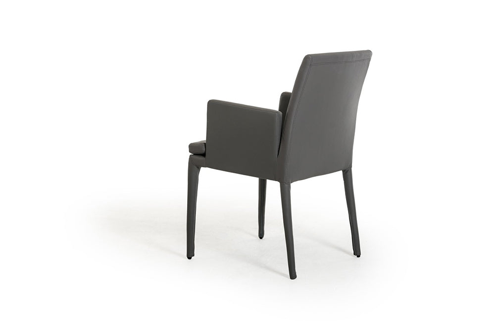 Modrest Dex Modern Grey Leatherette Dining Chair