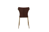 Marcia Modern Cognac & Antique Brass Dining Chair