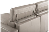 Sacha Modern Leather Reversible Sofa Bed Sectional Gray