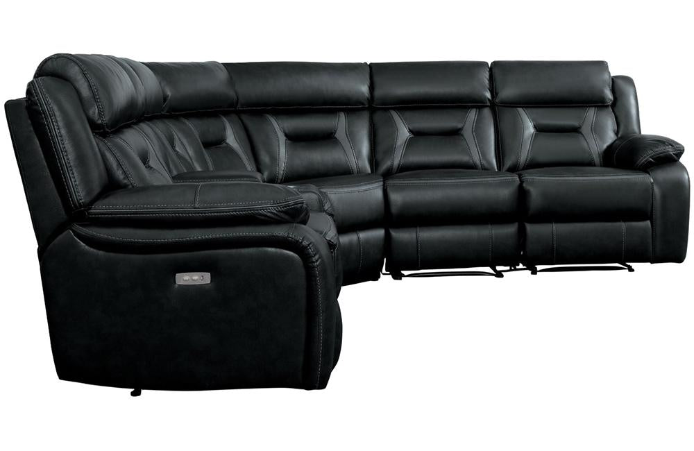 Corry Leather Power Reclining Sectional Sofa Baci Living Room
