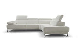 Gael White Leather Sectional Sofa
