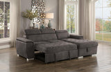 Arno Brown Sectional with Bed and Storage