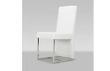 Misha Modern White Leatherette Dining Chair