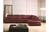 Santino Red Leather Sectional Sofa
