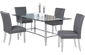 4038 Dining Table Rectangular 5 pc Gray