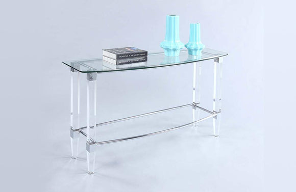 Carly Rectangular Glass Sofa Table