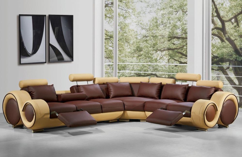 Anderson Modern Bonded Leather Sectional Sofa 3616 In A Furniture Fairfield Nj Casa Eleganza Mattress