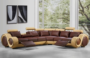 Anderson Modern Bonded Leather Sectional Sofa