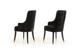 Larissa Velvet Fabric Dining Chair Black