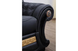 Cleopatra Leather Sofa Set Black