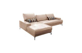 Patrizio Beige Leather Sectional Sofa
