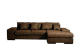 Lalage Sectional Sofa Brown